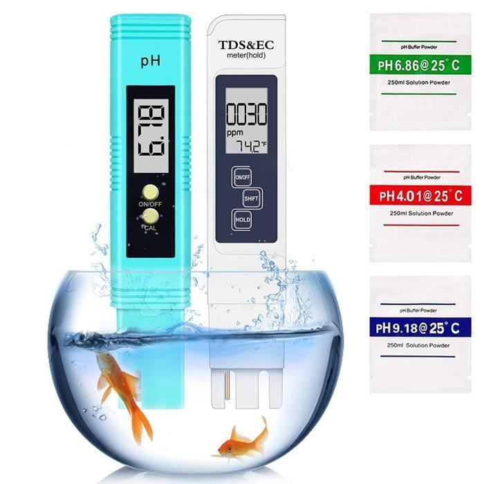 Testeur PH Et TDS 4 En 1 Nekano - Qualité Eau Piscine, Aquarium, Hydroponie Avec Écran LCD