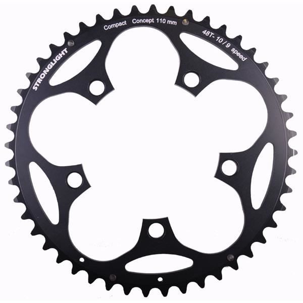 Plateau vélo - 52 dents - diamètre 110 mm - couleur noir