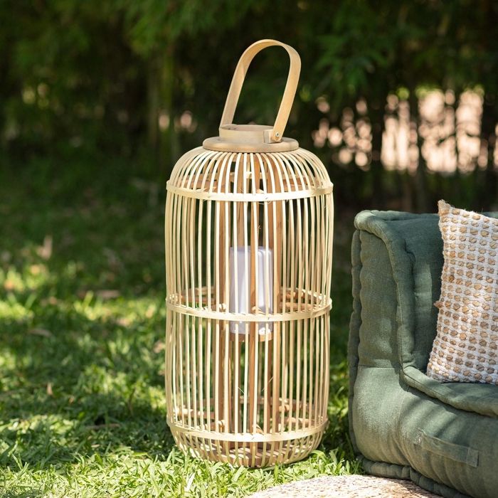 Lampe à Poser LED Portable Rotin Jávea Naturel