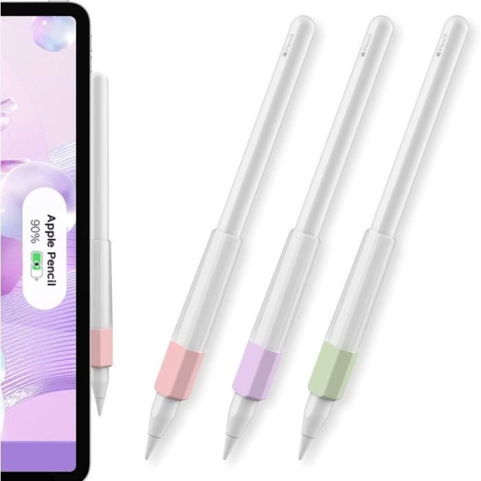 QEDBOJE - 2 Coques Grip En Silicone Ergonomique Pour Apple Pencil (1ère Et 2ème Génération) - Antidérapantes Et Confortables