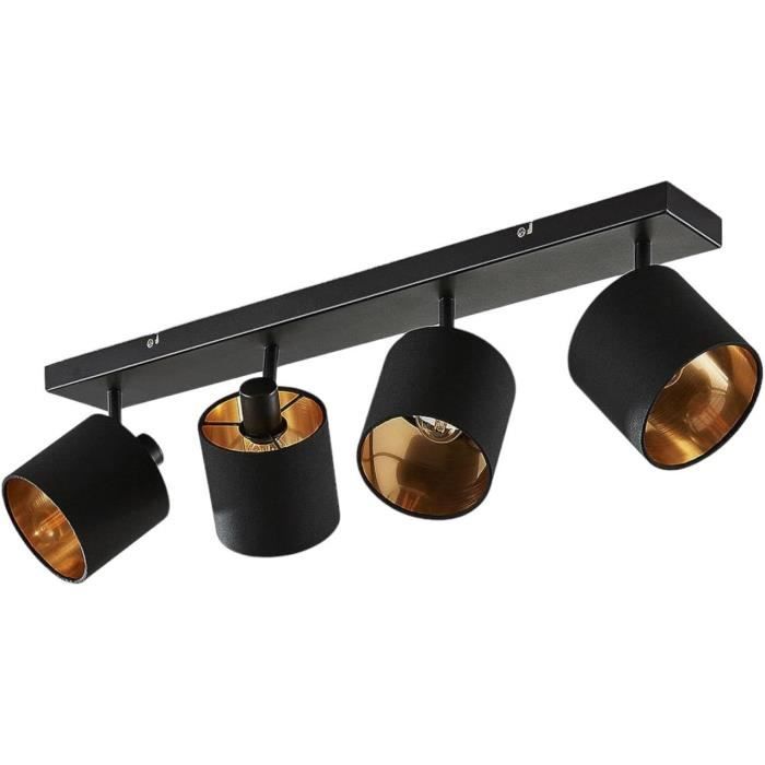 Lindby Plafonnier Salle De Bain Flavi à Intensité Variable - 2 Lampes E27, IP44, Argent Verre Opale