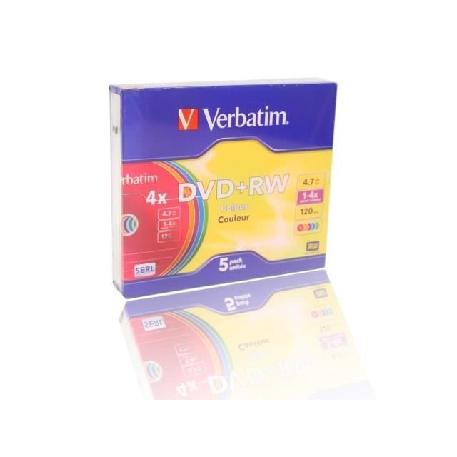 Pack De 5 Dvd+rw 4 7 Go 4x Verbatim - vue 3