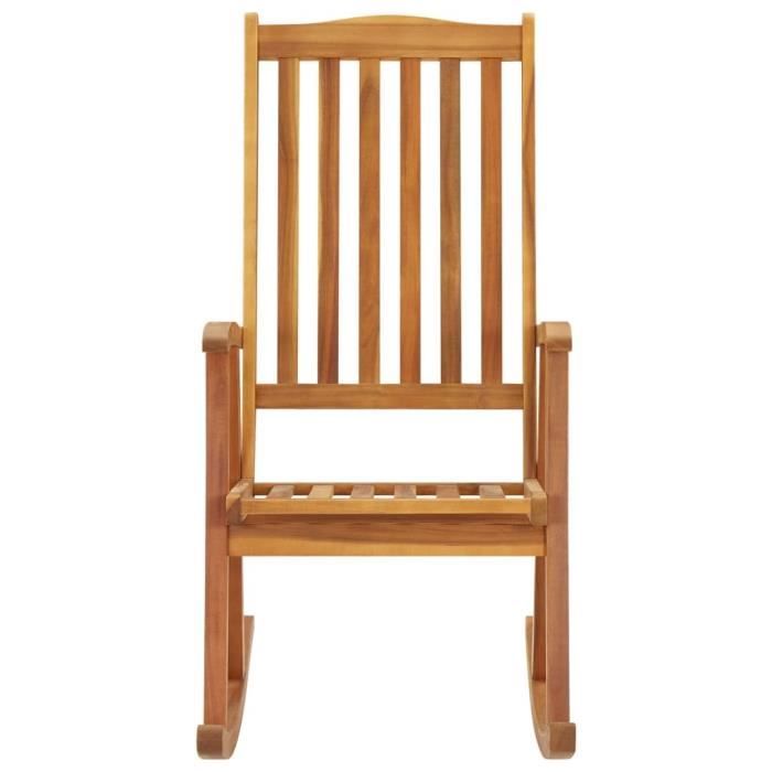 Fauteuil A Bascule Fauteuil à Bascule KOMFOTTEU Bois Massif - Rocking Chair Extérieur 150kg Fauteuil Adirondack Basculant