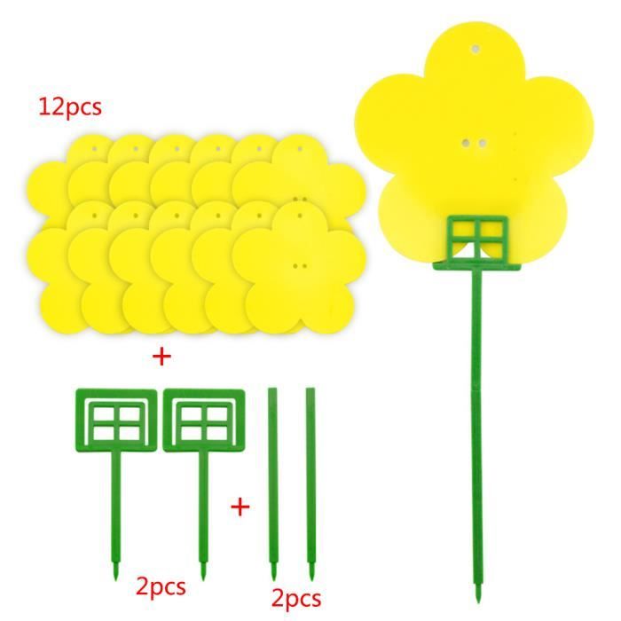 Piège nuisible,Piège à mouches double face jaune, 50 pièces, colle