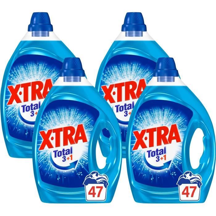 Lessive liquide 4 en 1 X-Tra Total Fraîcheur + - 47 lavages (via