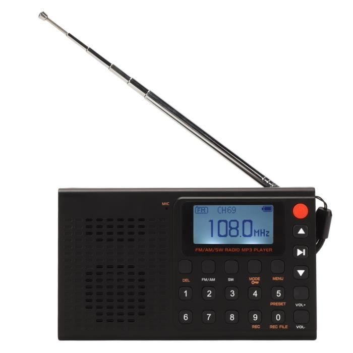 Radio Portable DAB AM/FM/SW Rechargeable 1000mAh - Mini Radio Recherche Automatique