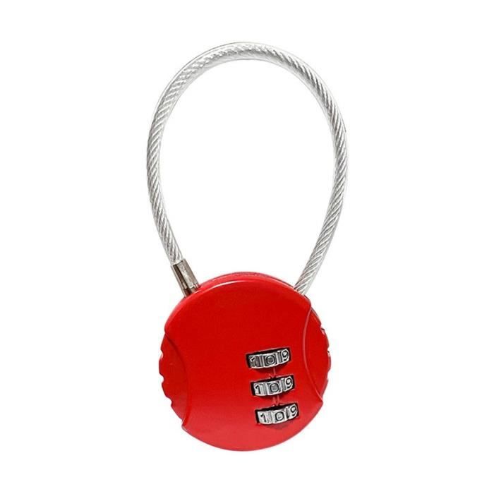 Cadenas à Code 3 Chiffres Kaki Léger - Pour Bagages, Passeport Sécurité - Neuf