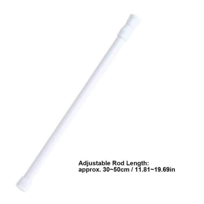 CorkLatta – Tringle de rideau de douche en acier inoxydable à ressort réglable de 79 à 203 cm, diamètre de 2,5 cm, facile à installer, sans rouille, finition nickel brossé