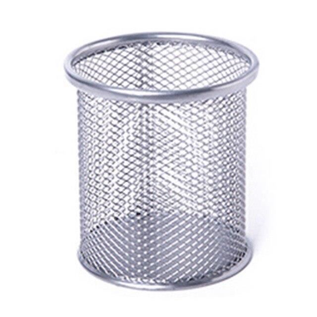Porte-stylo En Maille Métallique Noir - Rangement élégant Pour Bureau - Design Carré Moderne