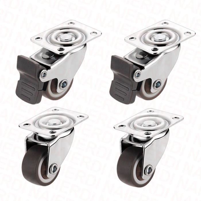 Lot De 8 Mini Roulettes Fixes En Caoutchouc Pour Meubles, 20 Kg Ameliorent Mobilite Des Meubles 0 5 Pouce 98435484