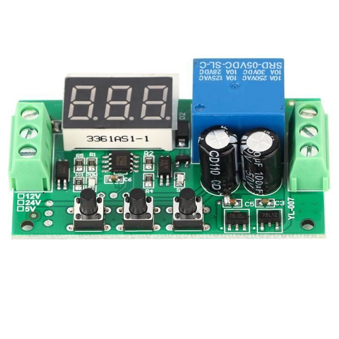 Contrôleur Moteur 12V 30A Avec Relais - Module Marche/arrêt Avant/arret Avec Temporisation