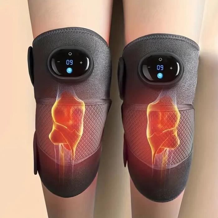 Masseur de Genou Appareil de Massage des Genoux Vibration 3 Modes de