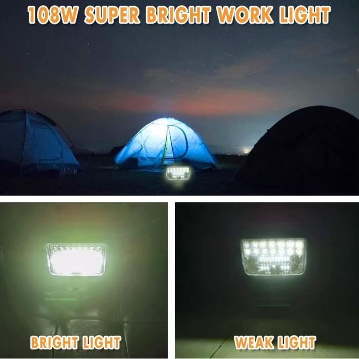 Lampe De Travail LED Sur Trépied - 2 Projecteurs, Alimentation 230V, Neuve