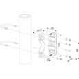 LOCINOX Gâche polyamide pour portillon de jardin pour profils ronds en RAL 9005 SKRZ900560 -1