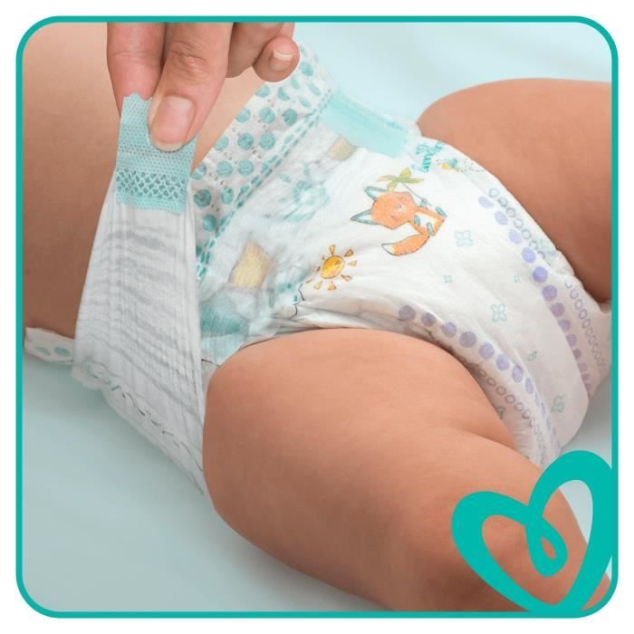 Pampers Couches Taille 4+ (10-15 kg), Baby-Dry, 152 Couches Bébé