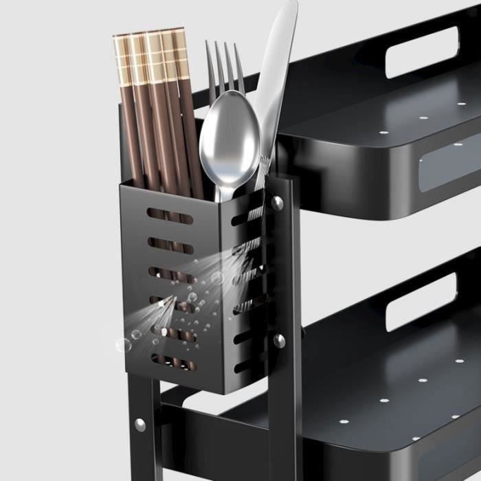 Étagère De Rangement Cuisine YunNasi - Acier Inoxydable Empilable - 30x20x15cm - Organisateur Placard