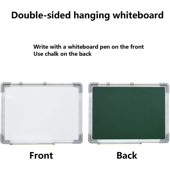 Tableau Blanc Mobile Double Face Magnétique Effaçable à Sec avec Cadre en  Aluminium 120x90cm