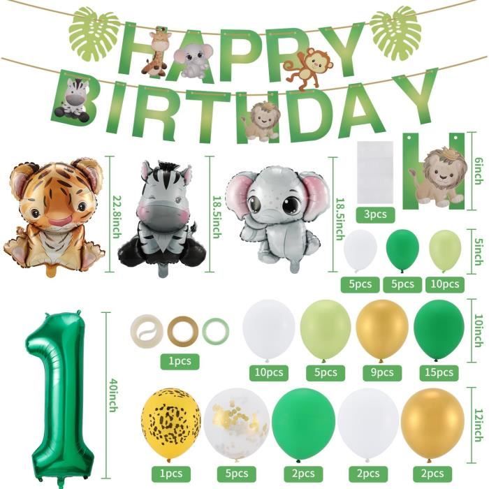 Ballon Aluminium Hippopotame - 61 Cm, Pour Hélium Ou Air - Décoration Fête Anniversaire Enfant, Thème Safari/jungle