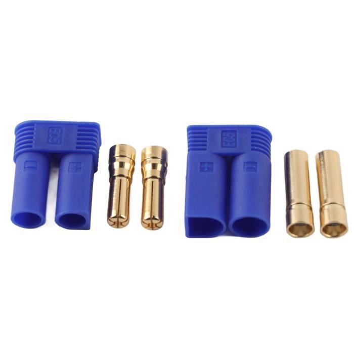 OliRC Lot de 4 adaptateurs EC5 vers T-Plug mâle femelle RC (C82-4