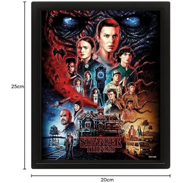 Affiche 3D encadrée - PYRAMID INTERNATIONAL - Stranger Things - VECNA - 25 cm x 20 cm - Décoration murale