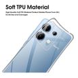 Coque pour Xiaomi Redmi Note 13 4G - housse etui silicone gel fine + verre trempe - TRANSPARENT TPU-2