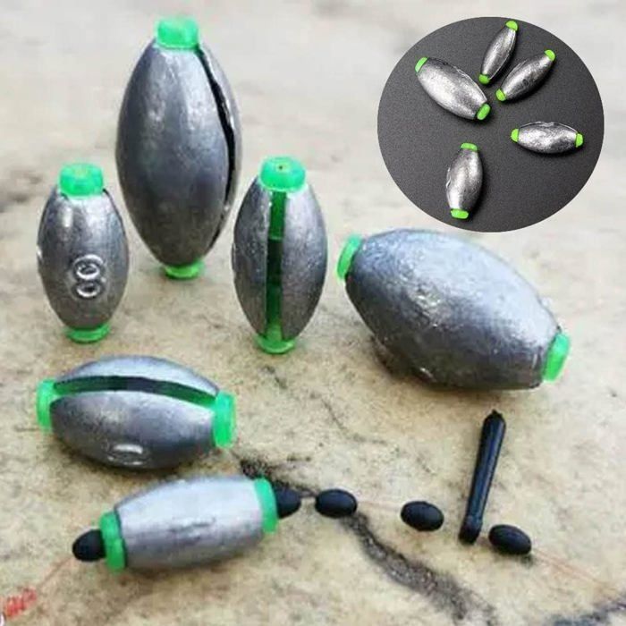 12 Poids De Pêche Gouttelettes - Lot Mixte 4g, 7g, 10g, 14g, 20g, 28g - Plombs Accessoires Pour Pêche Au Leurre
