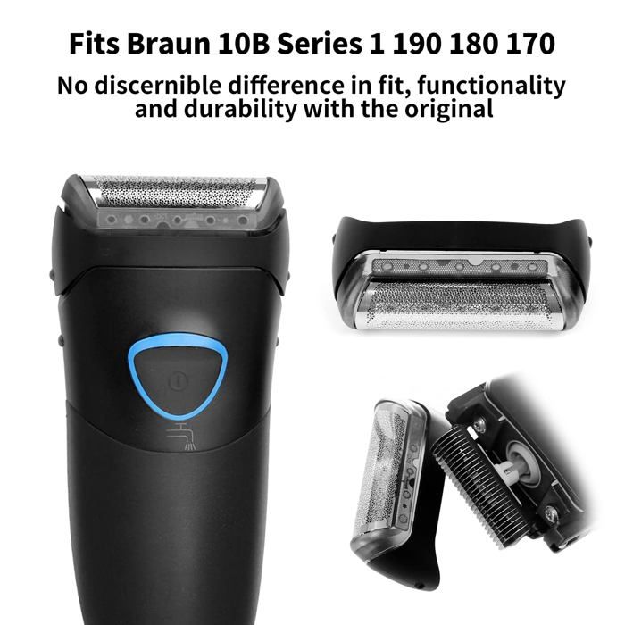 Têtes Et Feuilles De Remplacement Pour Rasoir Série 10B (190, 180, 170) - Neuf, Couleur PC+Nickel