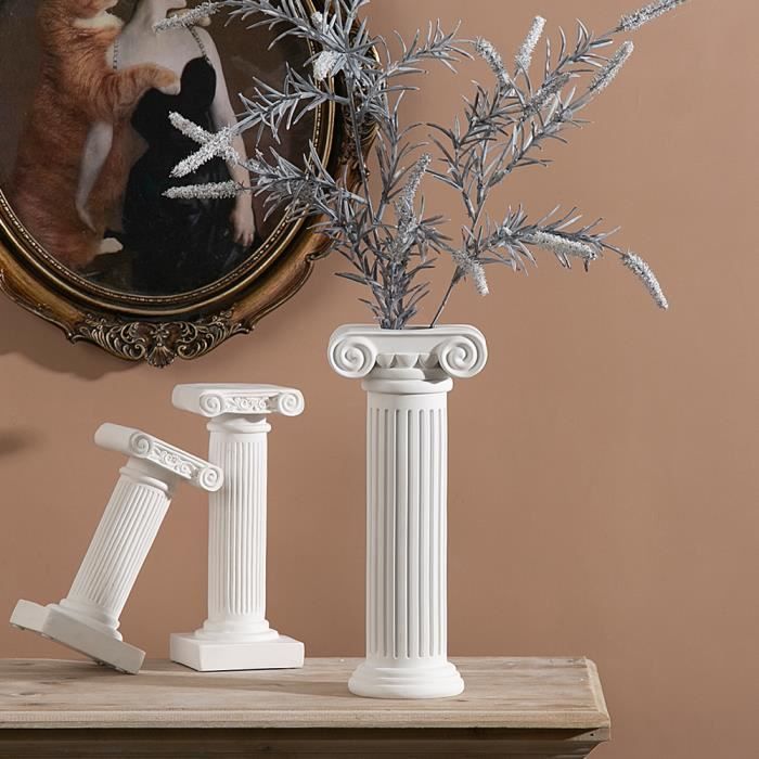 Colonnes Grecques En Résine Blanche - Pilier Romain Décoratif Pour Mariage, Anniversaire Et Intérieur Figurine Résine Antique