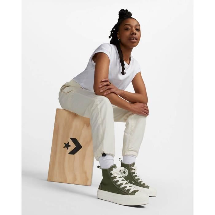 Converse sales femme verte