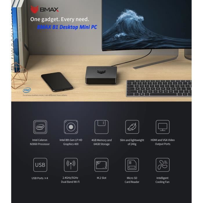 Mini PC License Windows 10-BMAX B1 UnitÉ2