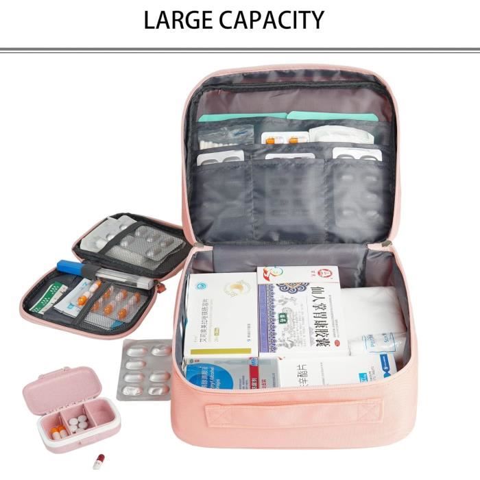 Trousse de secours,Boîte à médicaments de grande capacité pour la Trousse de secours,Boîte à médicaments de grande capacité pour la