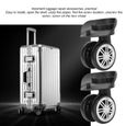 Roue de valise noire, grande roue à double rangée résistante à l'usure à durée de vie assez longue, valise à roulettes pour-3