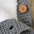 XJYDNCG Nid d'ange - Couverture de réception tricotée pour bébé - Convient pour 0-6 mois - gris 12-3