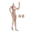 2pc 1: 6 Figurines de Femme D'action de Corps Féminin Sans Soudure Flexibles pour Poupée Kumik HT 2 petit buste-3