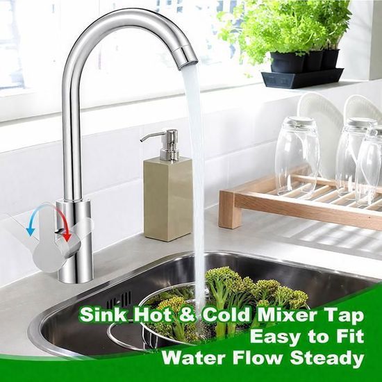 Robinet De Cuisine Mat Noir à Poignée Unique 12 58 Pouces Ht & Robinet D'Eau K130NK147N