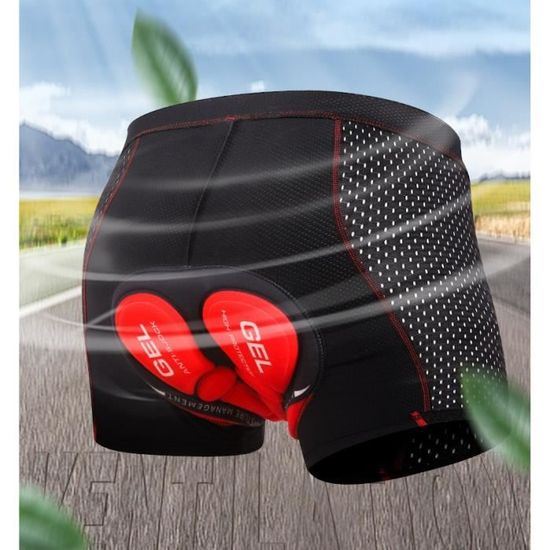 Sanhu Cuissard de cyclisme respirant pour femme avec rembourrage en gel 3D Short de cyclisme élastique pour VTT Sous-vêtement rembourré