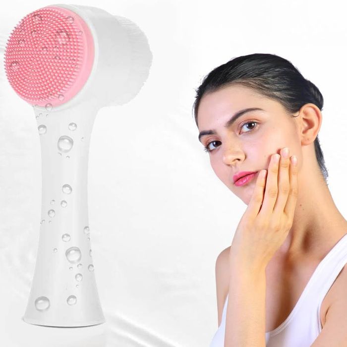 Brosse De Massage Et Nettoyage Visage En Silicone - Double Face Exfoliante/douce - Neuf - Réf. ZZ266