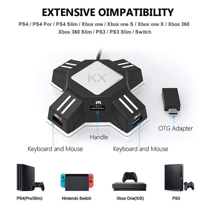 URB Adaptateur de jeu pour PS4 KBM Adaptateur pour Beloader Convertisseur  Clavier Souris pour PS5 Console pour PS4 KBM pour - Cdiscount