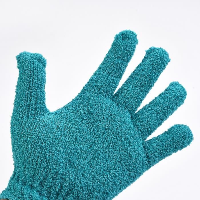 Sibba Lot de 4 paires de gants de bain pour douche en luffa naturel  exfoliant pour le corps et le visage gants de douche double face en  microfibre pour adultes et enfants 