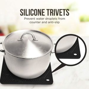 Triangles - Dessous-de-plat En Silicone Noir - Maisons Du Monde