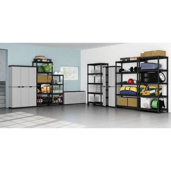 Keter Armoire Haute Jolly Blanc Et Gris 68 X 39 X 166 Cm