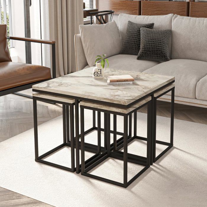LIYJTK Table D'Appoint En Forme De C Petite Table Basse Ovale Avec Table De Bout De Canapé, Noir
