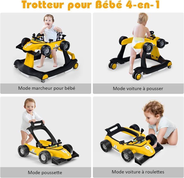 GOPLUS Porteur Enfant Avion – Voiture à Pédales Forme D'Avion, Hélice Décorative, Volant Flexible – De 18 à 72 Mois, Charge 45 Kg – Beige