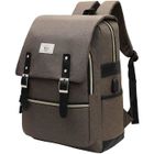 FREEBIZ Sac à Dos Ordinateur Portable Imperméable avec Pris USB pour Bureau Scolaire Affaire Voyage Unisexe Brun