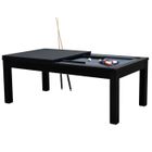 RENDEZ VOUS DECO Table de billard convertible noire tapis gris - Eddie - Rendez-Vous Déco