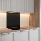 AURYS Credence - SAINT GOBAIN - Noir mat - Verre - 70 cm - 60 cm - Fond de hotte en verre EMAILLE Noir 70X60