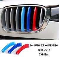(B-02)Autocollants de bande de pare-chocs de couverture de calandre avant de voiture de 3 couleurs pour BMW X1 X3 X4 X5 X6 F25 F26