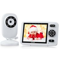 TOGUARD Babyphone 3.5" LCD Bébé Moniteur Caméra video sans fil, 2.4 GHz Transmission/Appel bidirectionnel