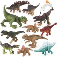 12 Pcs Dinosaures Jouets - Mini Dinosaures Figurines Réalistes - Dinosaures Plastique Figurines - Cadeau Enfants