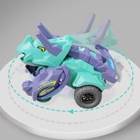 Voiture de Jeu à Inertie - KEEJAA - Jouets Dinosaures Transformers Pour Enfants - ABS Plastique - 360° Rotation